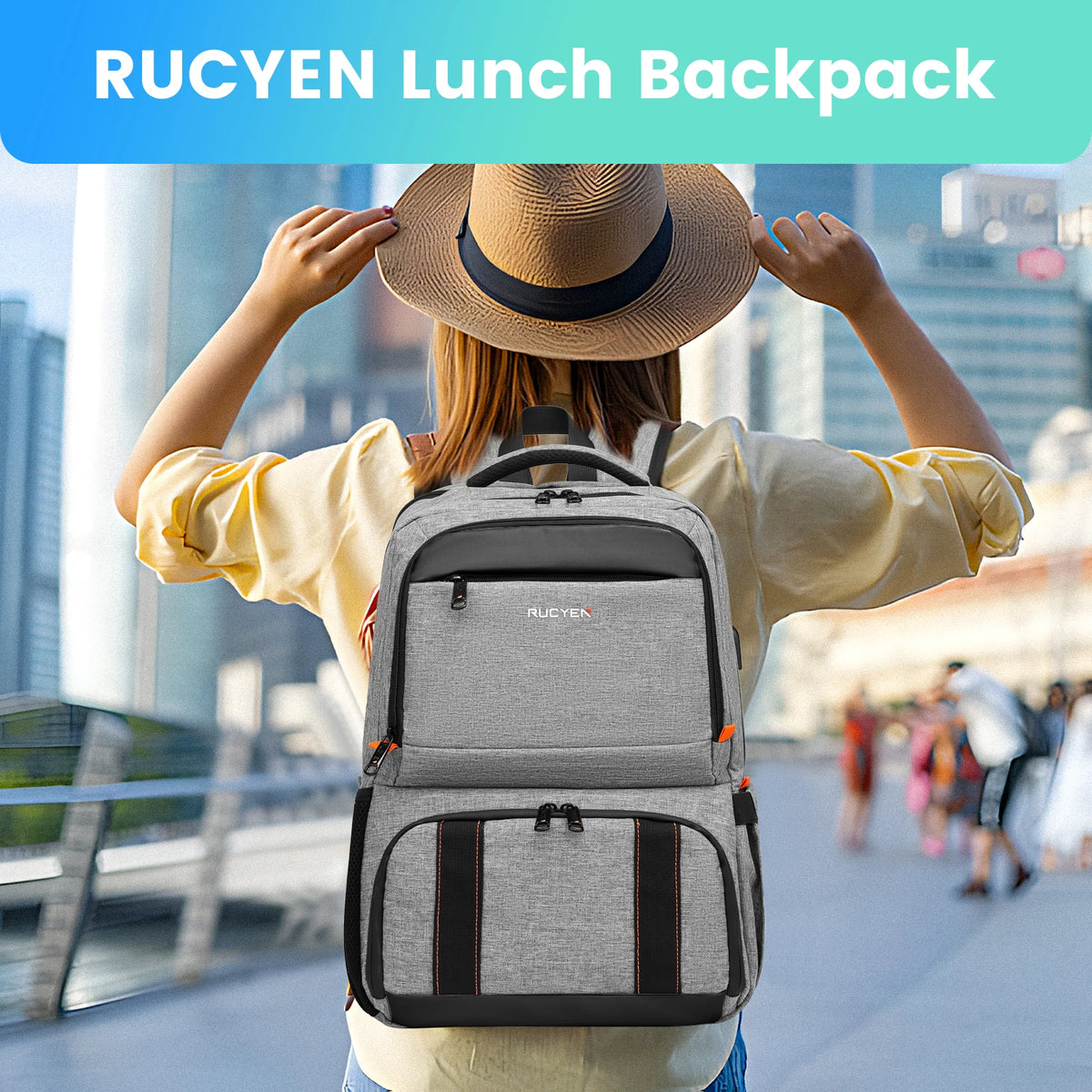 Insulated Lunch Cooler Backpack with Water-Resistant Design