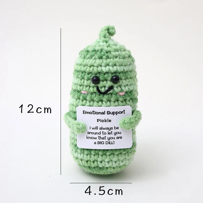 Handmade Crochet Amigurumi Doll with Love and Encouragement
