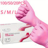 Pink Nitrile Cleaning Gloves for Kitchen, Dishwashing, and More