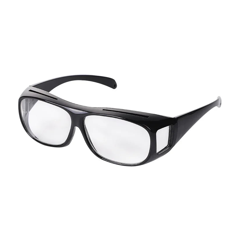 Black ergonomic reading magnifying glasses with a wide lens