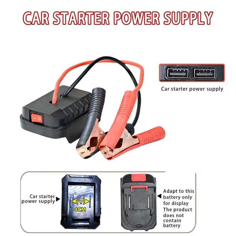 Appareil portable pour démarrer une voiture, avec batterie et affichage pour le démarrage par saut.