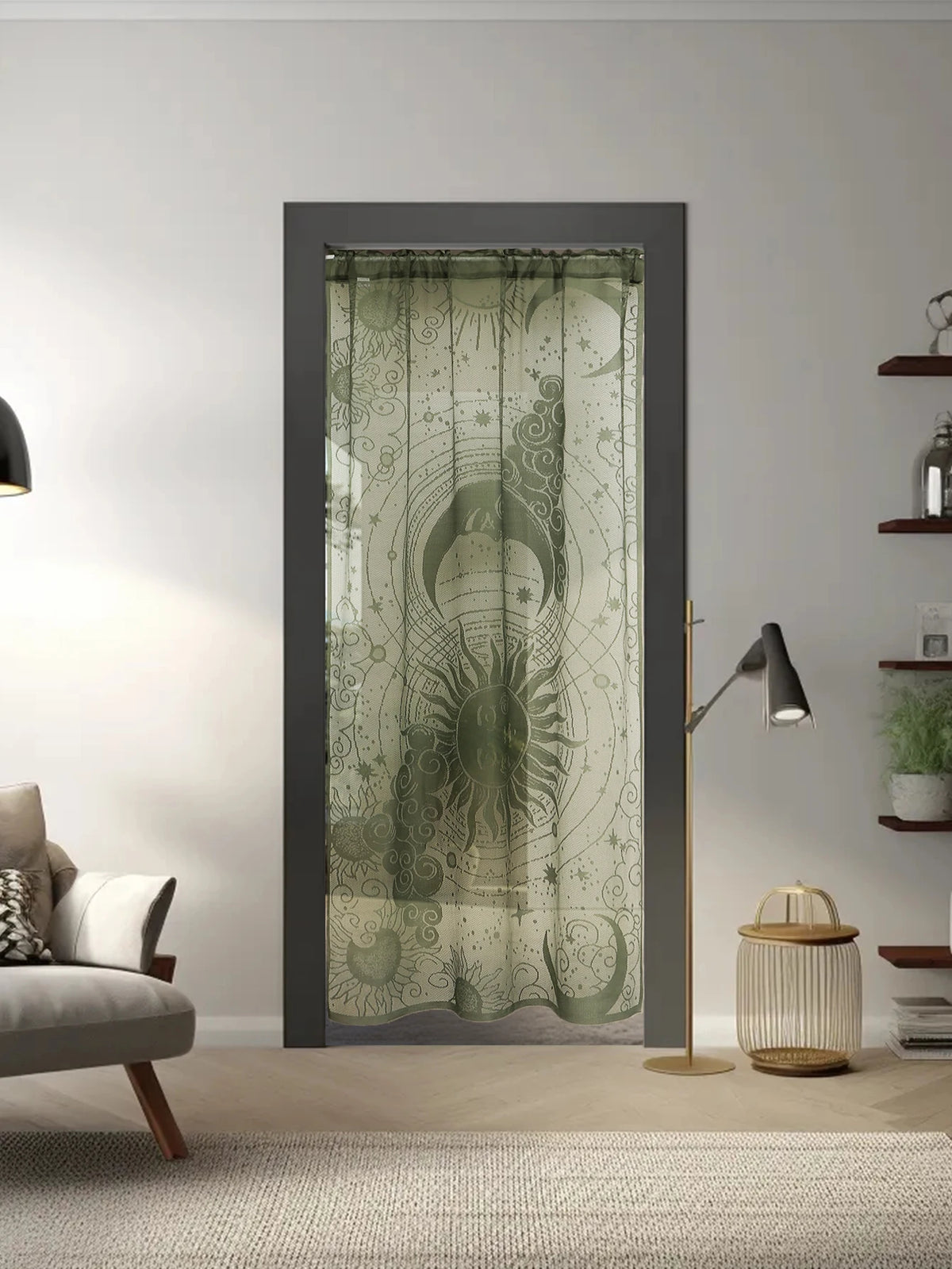Ramadan Sun & Moon Lace Door Curtain