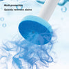 A blue sponge cleaner is shown removing stains from a surface, with text indicating multi-protection and quick stain removal.