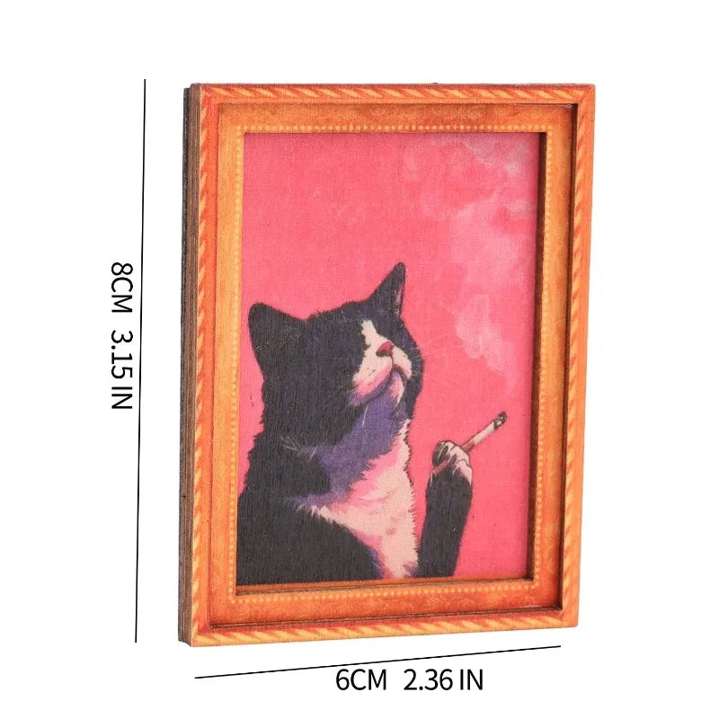Cat Frame Fridge Magnets Set