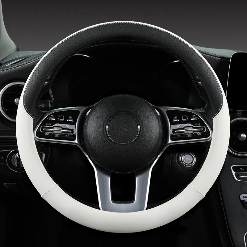 Perforated Nappa Leather Steering Wheel Cover