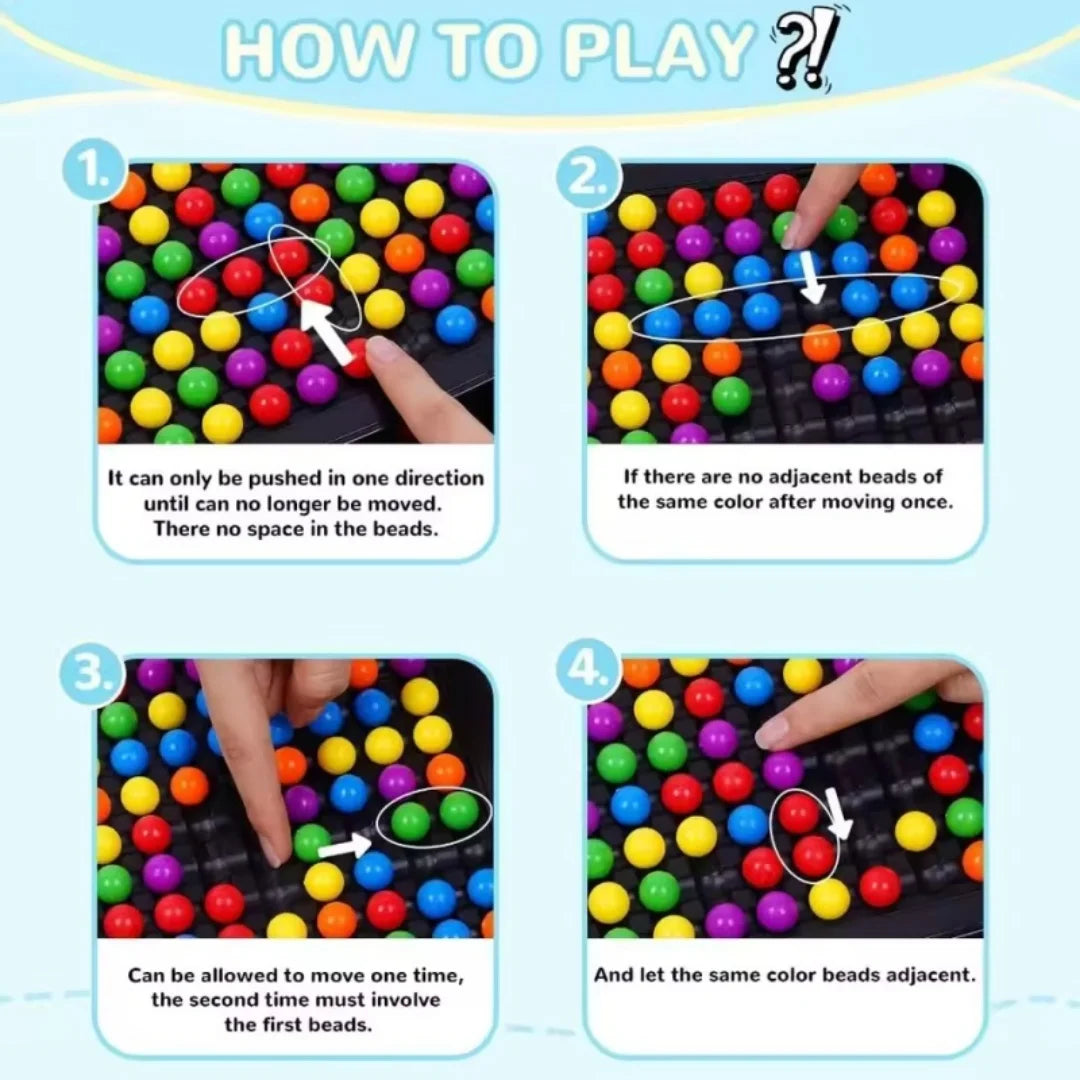 Rainbow Ball Elimination Board Game for Family Fun