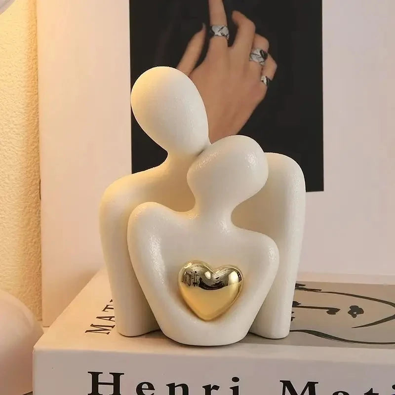 Romantic Embrace Couple Statue