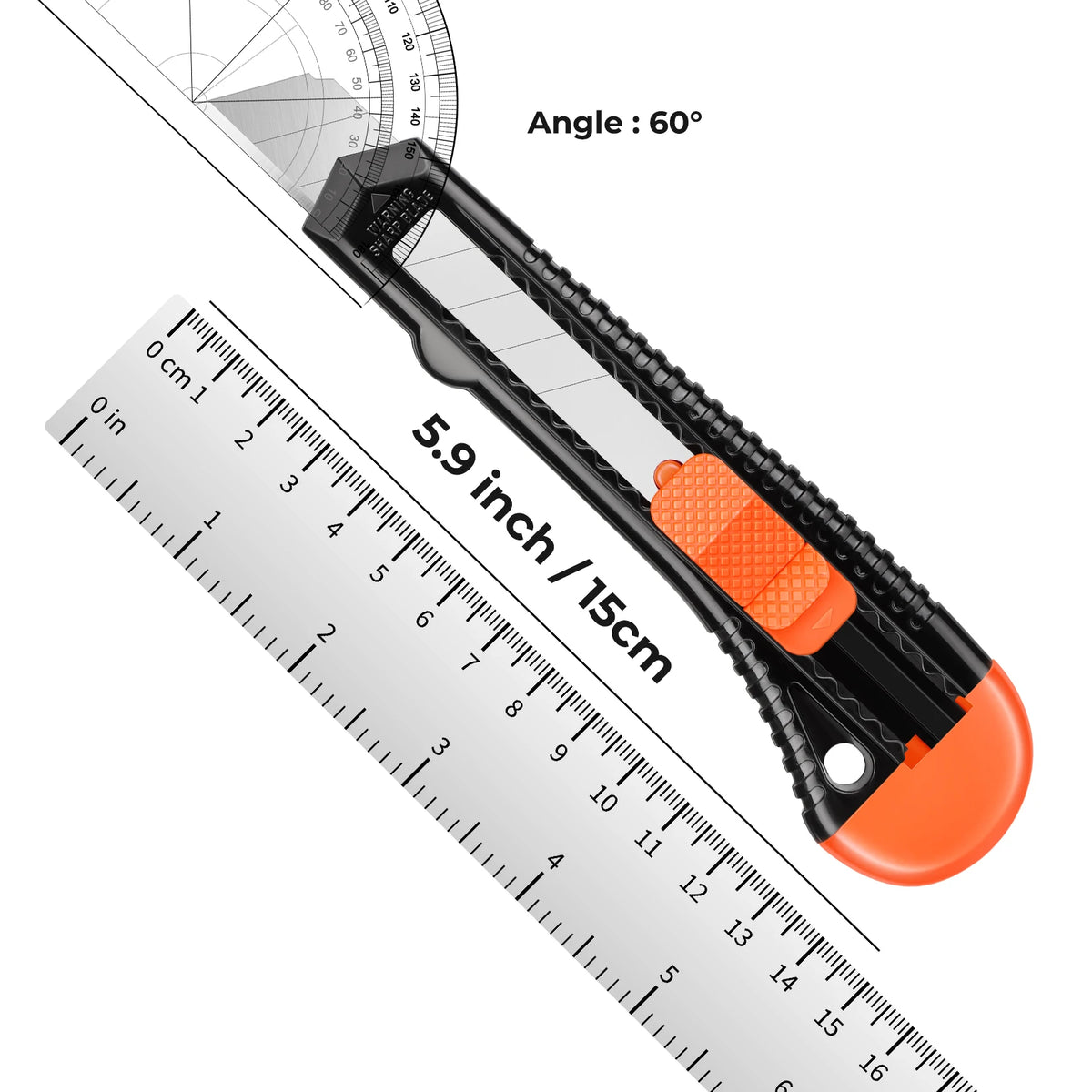 3-Pack Retractable Utility Knife Set with 10 Replacement Blades