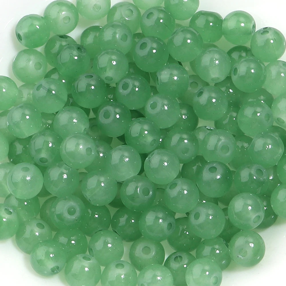 Colorful Round Glass Beads for Jewelry Making