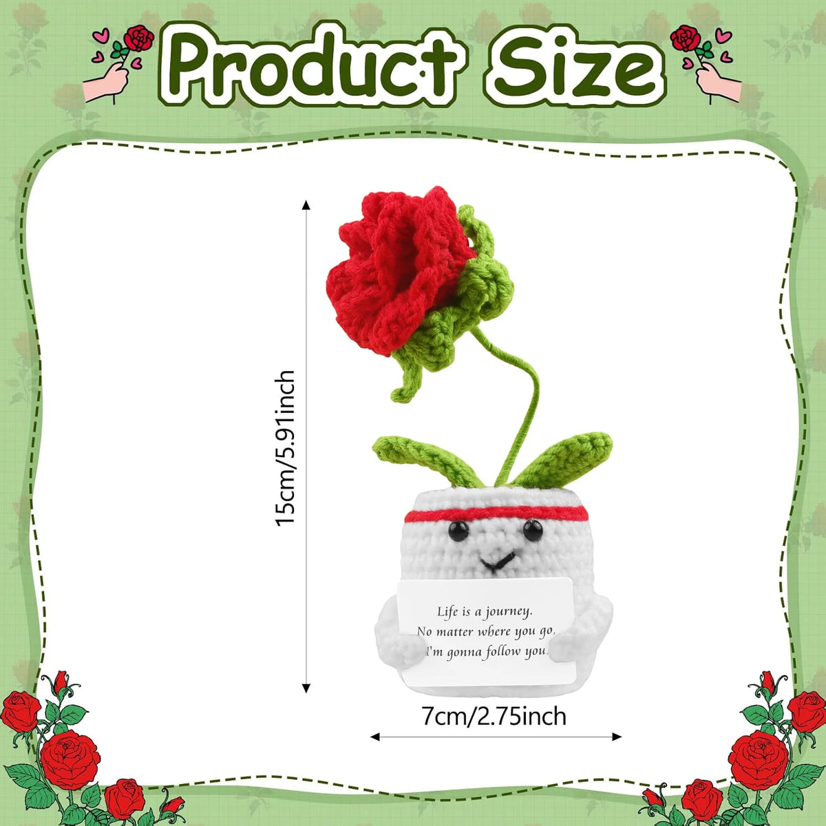 Handmade Crochet Pocket Hug Doll with Custom Message