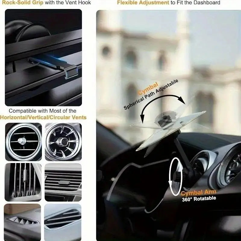Car Crash Cymbal Air Vent Mini Drum – Hand Percussion Musical Instrument for Car Interior