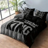 Grey and Black King Size Duvet Cover Set with Pillowcases