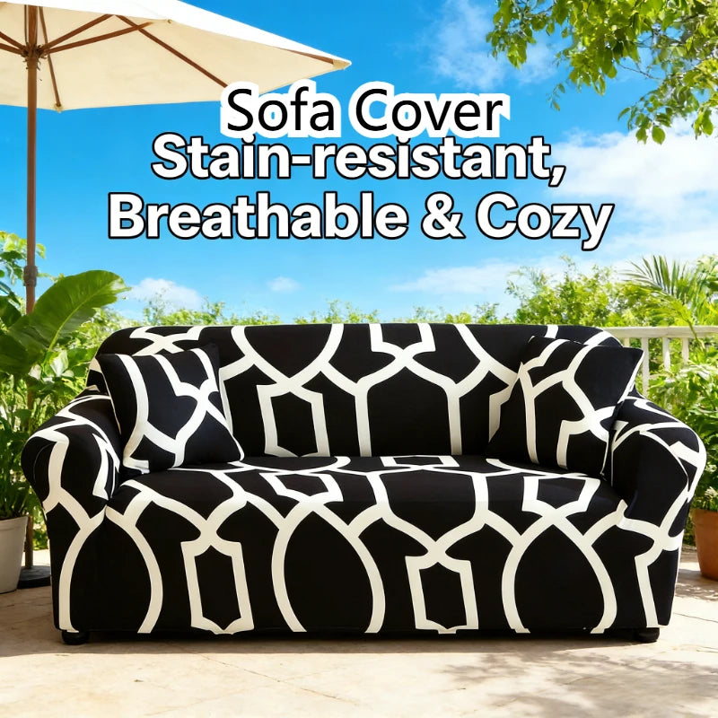 Stretch Sofa Cover with Non-Slip Backing