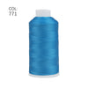 A spool of bright blue heavy-duty nylon bonded thread labeled COL: 771.