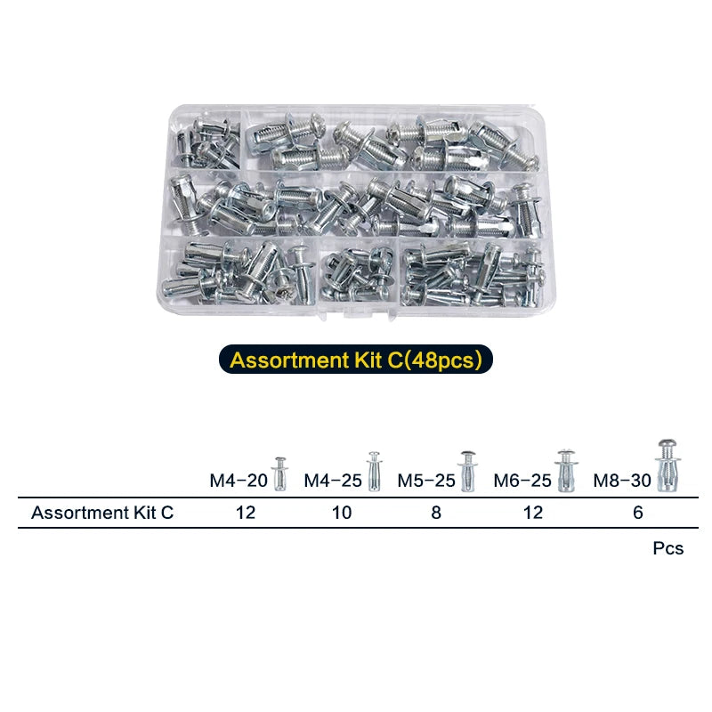 Self-Drilling Jack Nuts with Screws for Sheet Metal & Signage