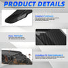Close-up view of a black carbon fiber fender for an electric dirt bike, showing texture and durability.