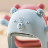 Baby Teething Gloves with Cartoon Bear Design