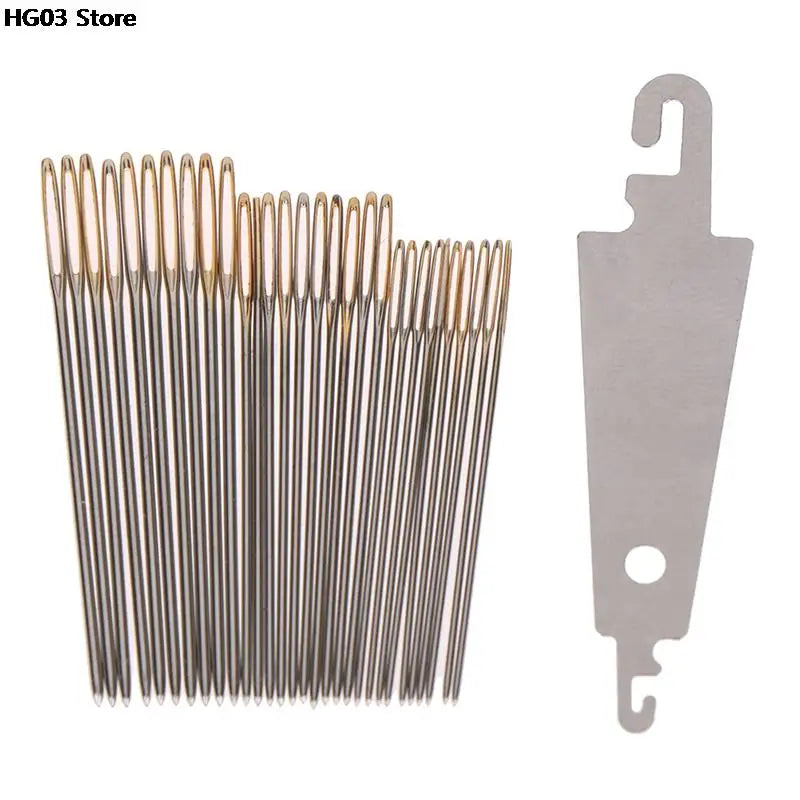 Gold Eye Embroidery Needles Set with Threaders