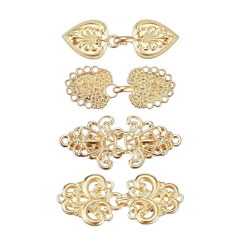 Gold vintage rotating sweater clips for cardigans and shawls