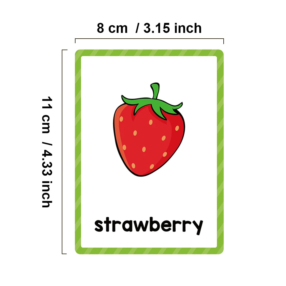 Early Learning Flash Cards for Kids – Colors, Shapes, Numbers, Fruits, Vegetables & Food