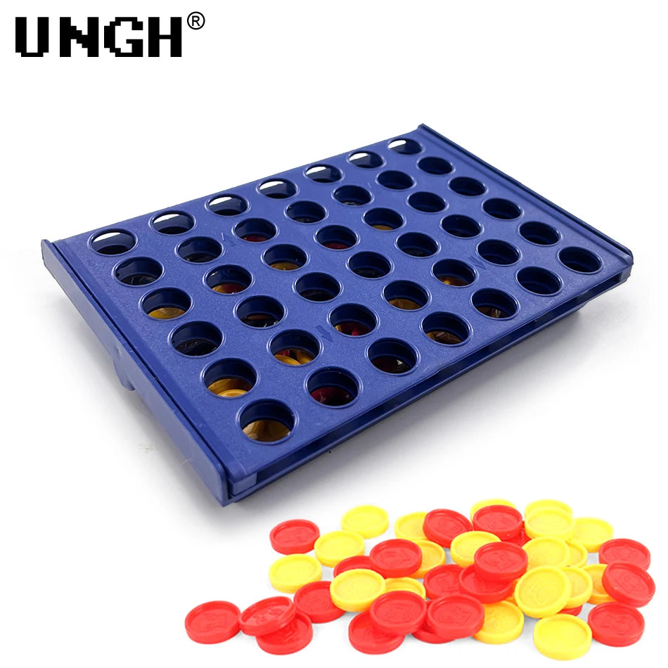 A blue plastic strategy board game with multiple small cups and colored plastic pieces.