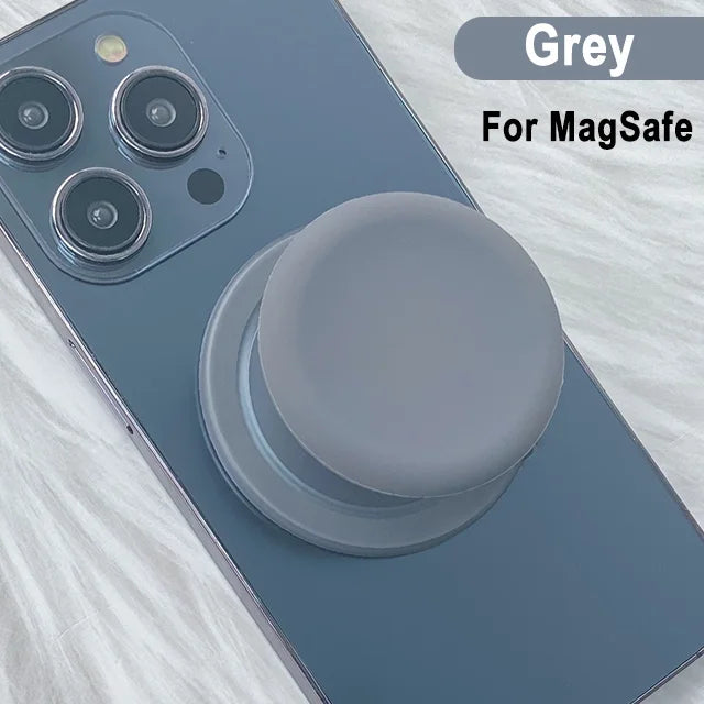 Magnetic Phone Grip and Stand with Silicone Cover