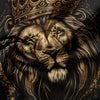 Lion & Crown Print 3-Piece Duvet Cover Set