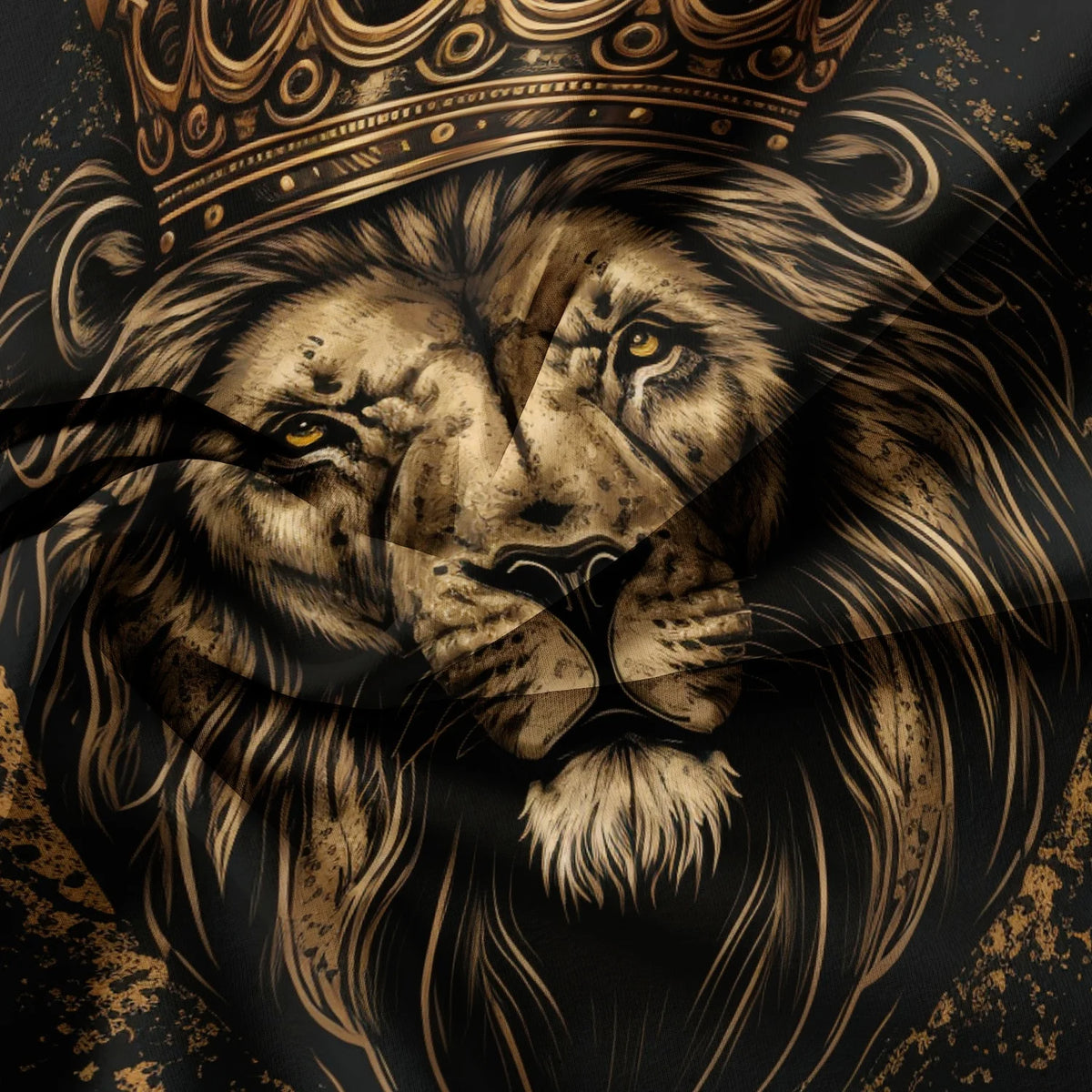 Lion & Crown Print 3-Piece Duvet Cover Set