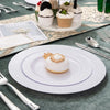 Elegant White Plastic Plates with Gold Rim