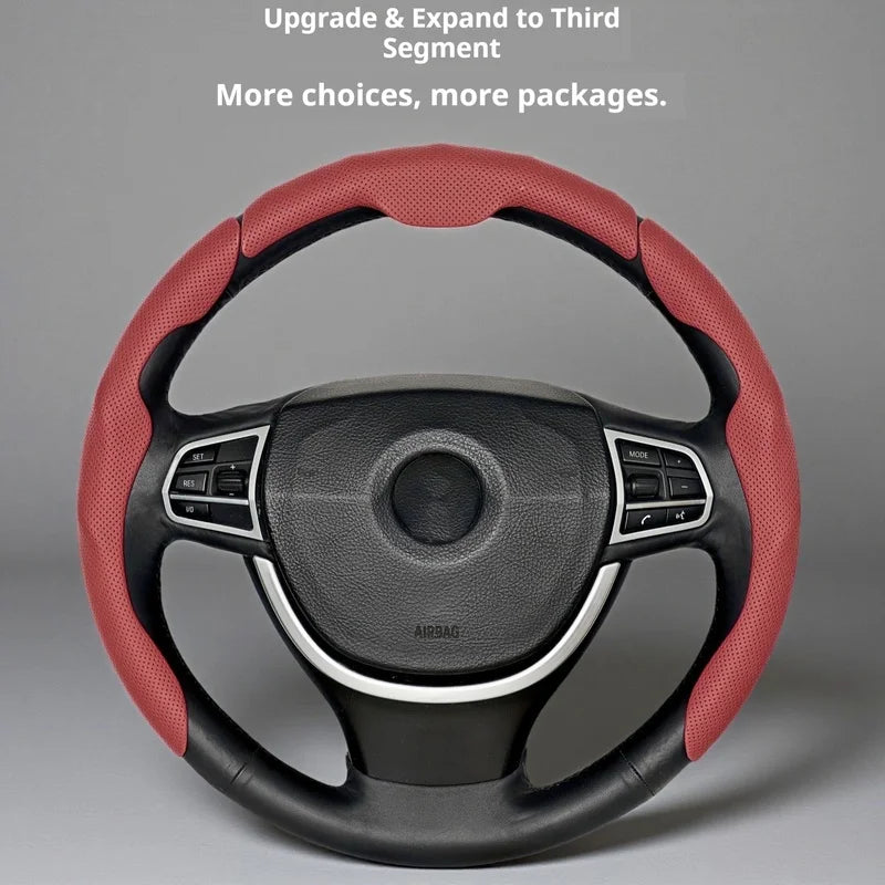 Premium Universal Leather Steering Wheel Cover