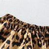 Kids' Cartoon Leopard Print Pajama Set with Short Sleeves
