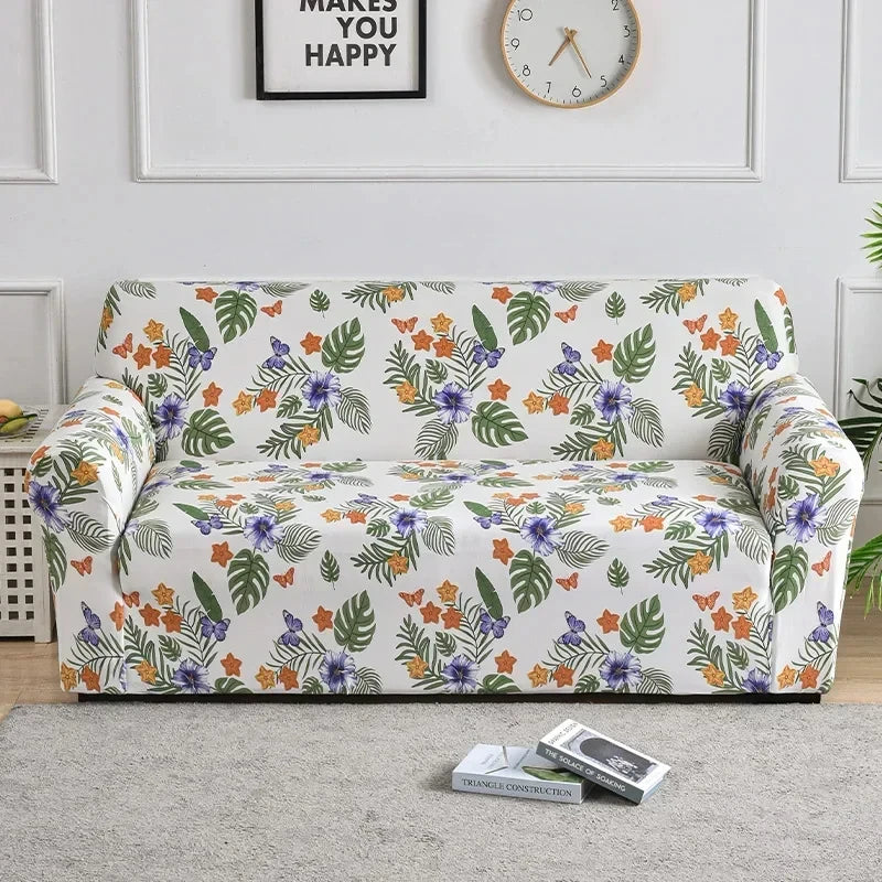 Floral Print Stretch Sofa Cover