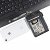 Premium PU Leather Badge Holder with Zipper and Lanyard