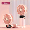 Compact USB Rechargeable Mini Fan with 6 Speeds and LED Light