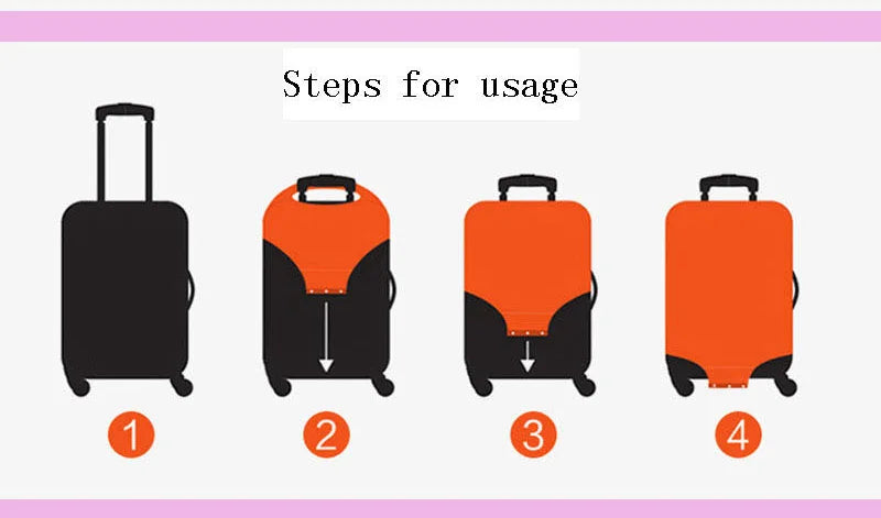 Elastic Aircraft Print Luggage Protector Cover