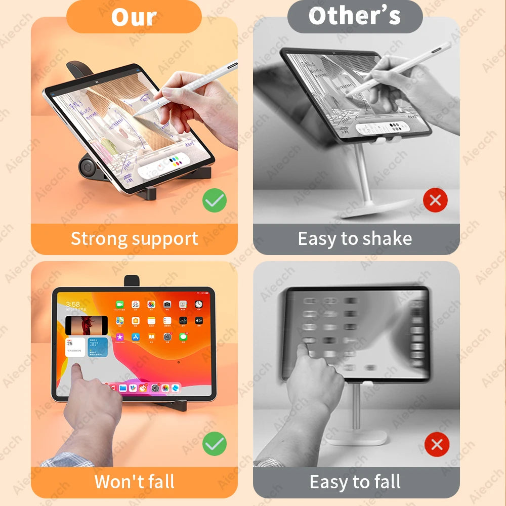 Support Pliant Ajustable pour Tablettes et Smartphones