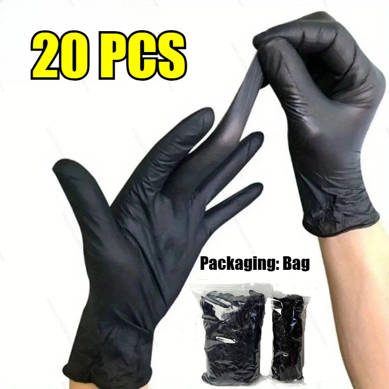 Black Disposable Nitrile Gloves for Cleaning and More