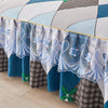 Lace-Trimmed Bed Skirt with Printed Design