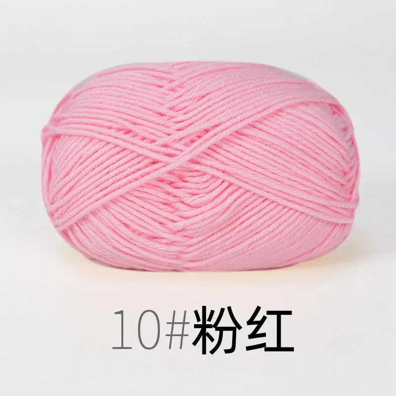 4-Ply Soft Cotton Blend Yarn for Knitting and Crochet