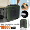 Portable Waist Fan with 10,000mAh Power Bank