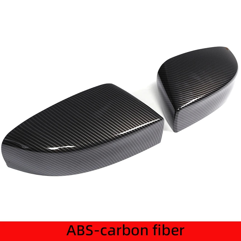 Glossy black ABS-carbon fiber side mirror covers for Maserati Ghibli/Quattroporte.