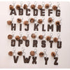Leopard Print Letter Keychain