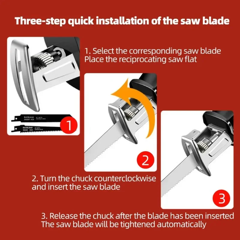 Cordless Reciprocating Saw Compatible with DeWalt & Makita 18V/20V Batteries