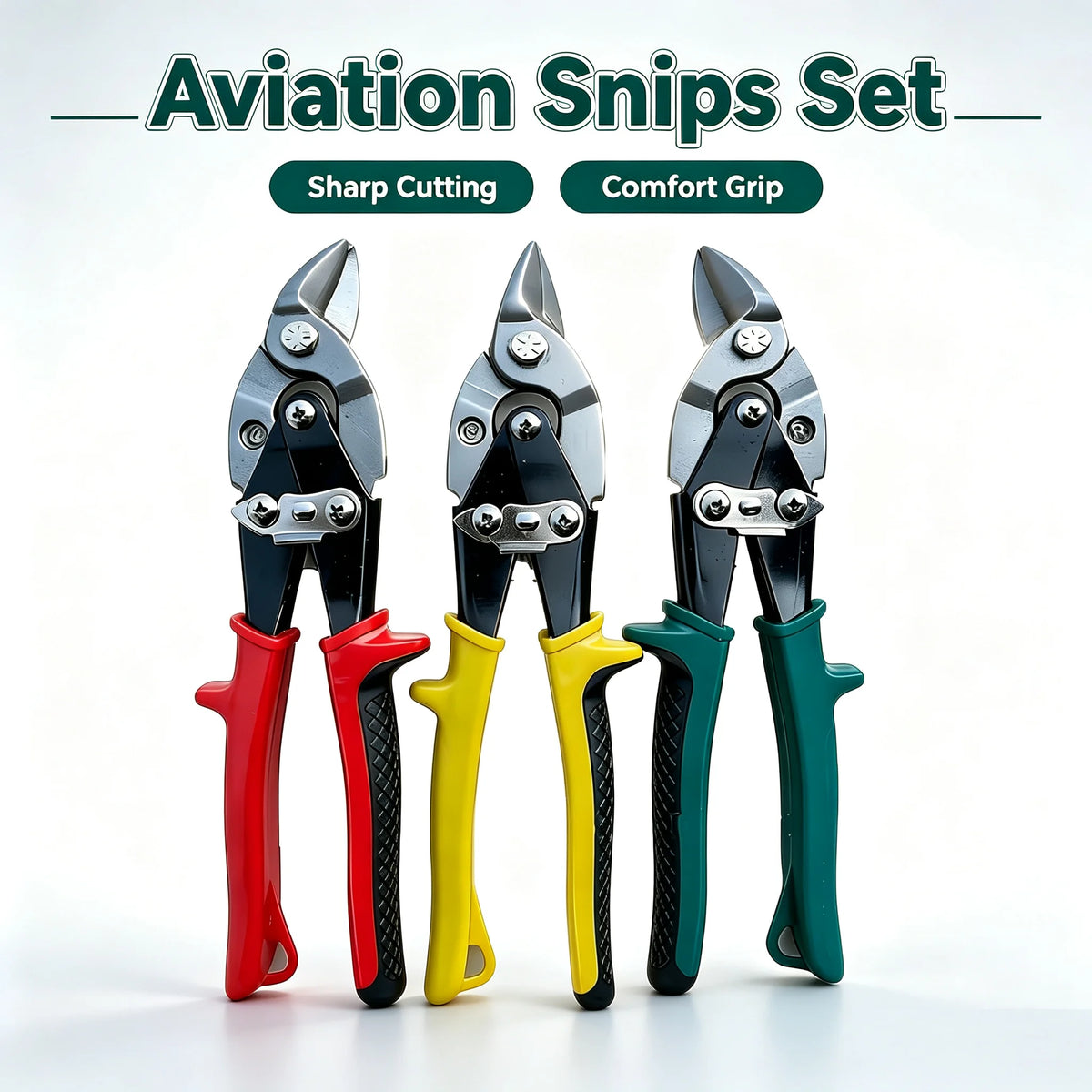 Heavy Duty Aviation Tin Snips – Chrome Vanadium Steel Sheet Metal Cutter