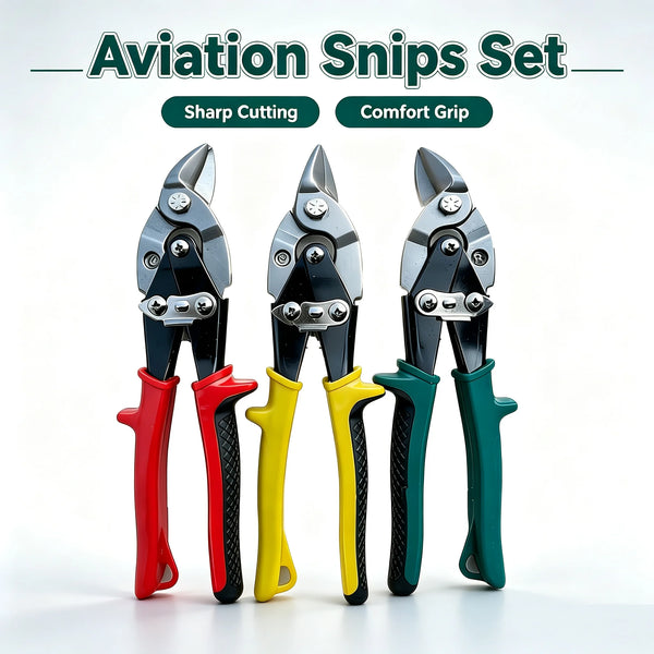 Heavy Duty Aviation Tin Snips – Chrome Vanadium Steel Sheet Metal Cutter