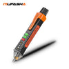 An orange and black non-contact AC voltage detector pen is shown diagonally against a white background.