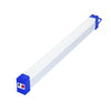 A white LED light bar with blue magnetic connectors and a USB charging port.