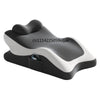 A gray and white memory foam full-body support pillow designed for sleeping, reading, or gaming.