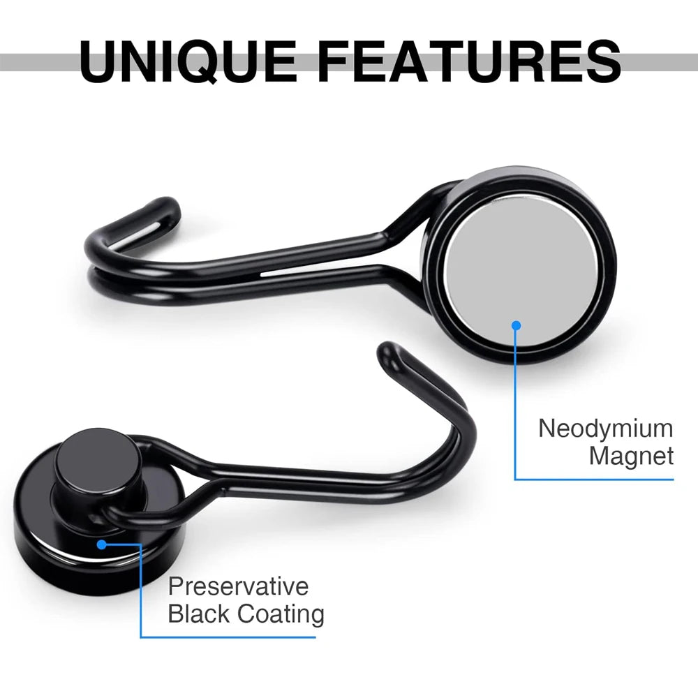 Heavy Duty Magnetic Swivel Hooks with Neodymium Magnet
