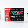 48-Color Acrylic Paint Markers with Soft Brush Tips